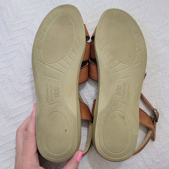 SAS Huarache Quarter Strap Sandal Antique Tan Brown Size 10.5 S Clean EUC - Picture 7 of 16